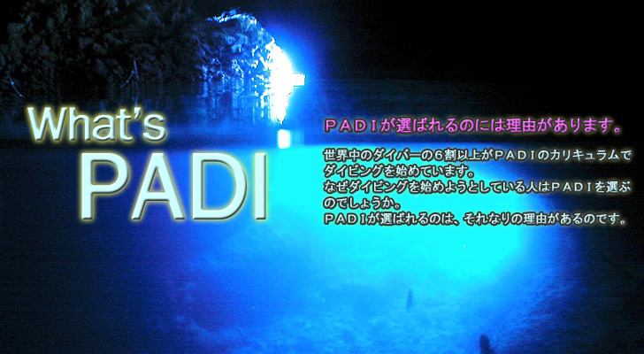PADIを選ぶ理由